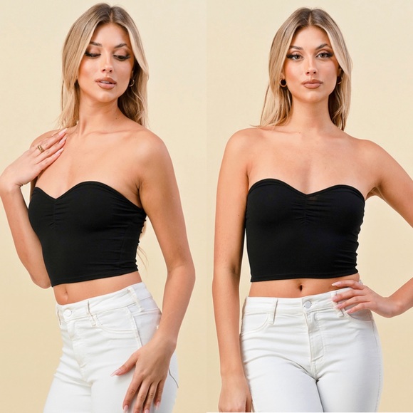 🆕Sweet heart tube top in black - Picture 6 of 6